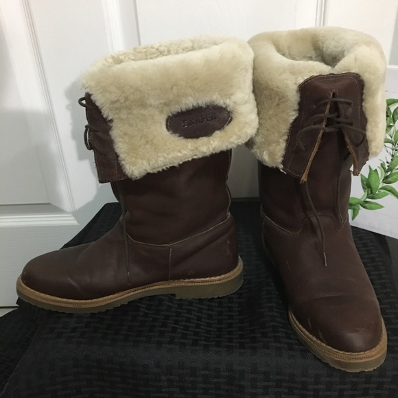 Draper of Glastonbury Winter Leather Brown Boots - Picture 2 of 16
